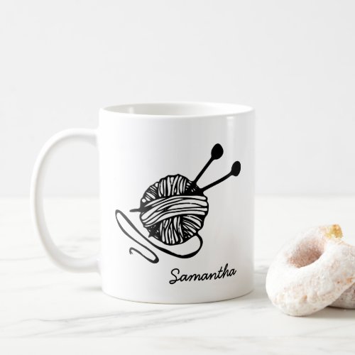 Custom Knitting Lover Gift Personalised Knitting Coffee Mug