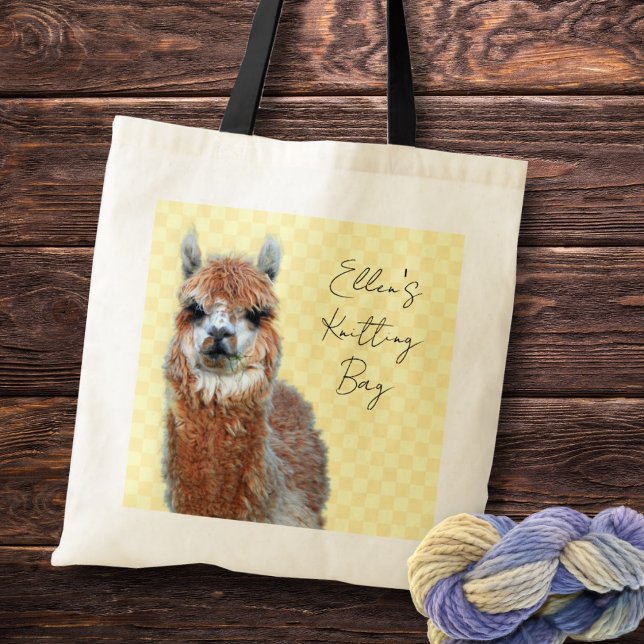 Custom Knitting Project Bag Llama (Creator Uploaded)