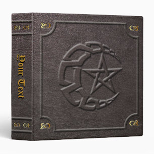 Custom Knotwork Moon & Pentacle Book of Shadows 3 Ring Binder
