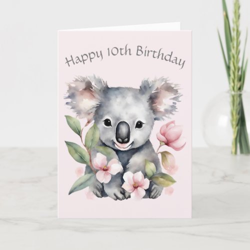 Custom Koala Bear Birthday Card