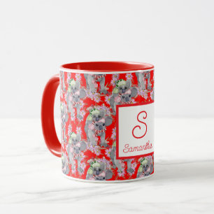 Custom Koala Family Red Christmas  Mug