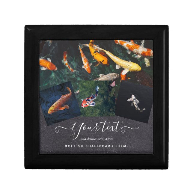 Custom KOI FISH Photo Collage Gift For Men Box (Front)