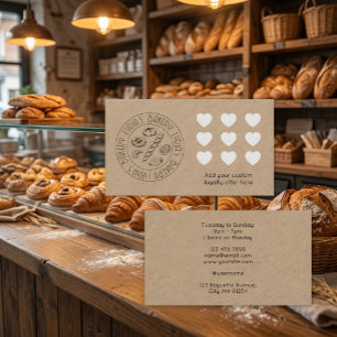 Custom Kraft Bakery Loyalty Card