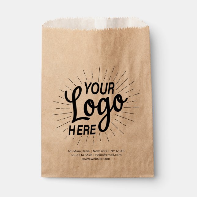 Custom Kraft Business Logo Paper Bag (Front)