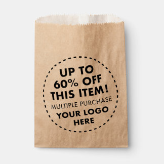 Custom Kraft Favor Bags 60% OFF Bulk Buy Discount