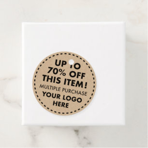 Custom Kraft Favor Tags 70% OFF Bulk Buy Discount