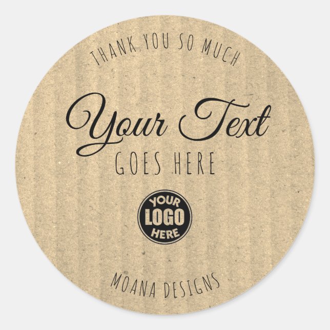 Custom Kraft Label Vintage Simple Trendy (Front)