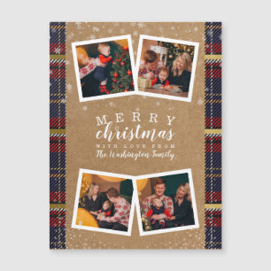 Custom Kraft & Plaid Christmas Holiday 4 Photo