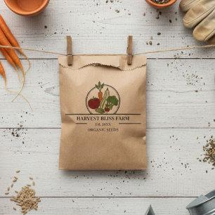 Custom Kraft Seed Envelopes - Personalizable Farm Favor Bag