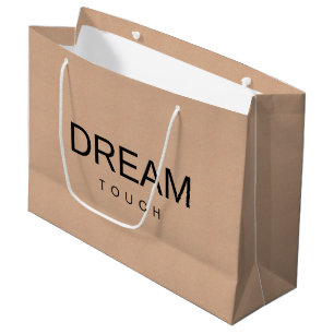 Custom Kraft Style Gift Bag For Business Use