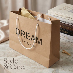 Custom Kraft Style Gift Bag For Business Use