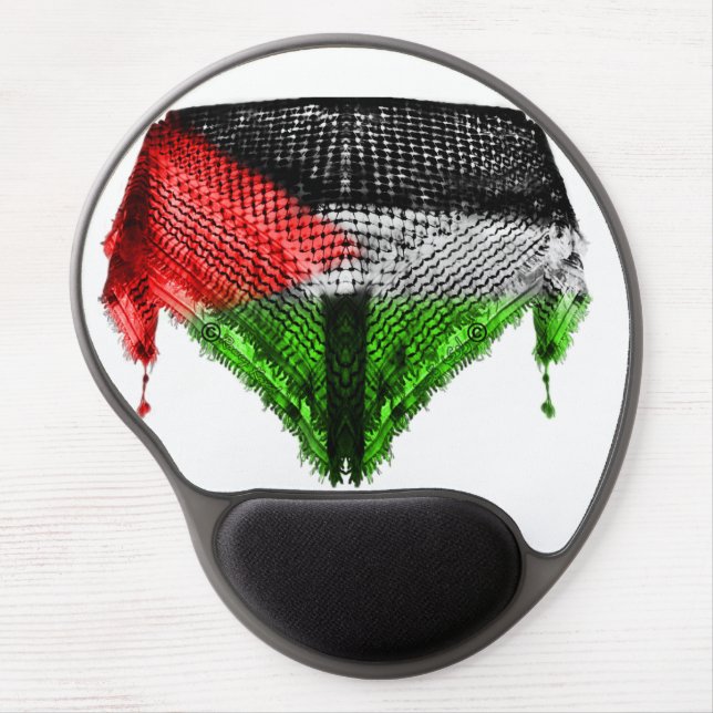 Custom Kuffiyeh Hattah (Palestine) GEL MOUSE PAD (Front)