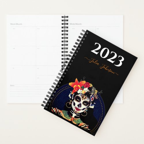 Custom LA CATRINA SUGAR SKULL 2023 Diary Agenda