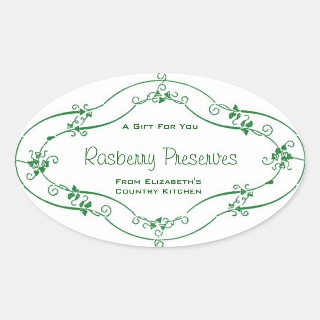 Custom Label for Jam Jelly Preserves Baking (Front)
