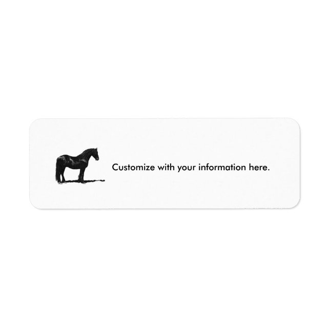 custom label - Friesian Horse (Front)