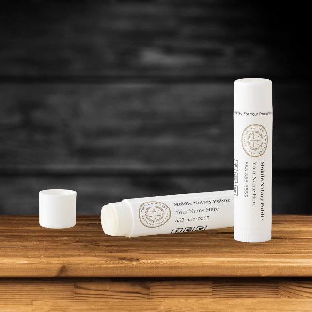 Custom Label Professional Mobile Notary Promotion Lip Balm (Creator Uploaded)