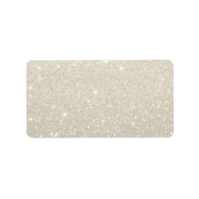 Custom Label - White Gold Glit Fab (Front)