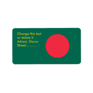 Custom Label with Flag of Bangladesh