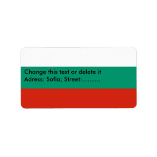 Custom Label with Flag of Bulgaria
