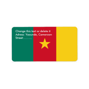 Custom Label with Flag of Cameroon
