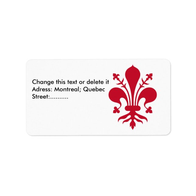 Custom Label with Flag of Florence, Italy (Front)