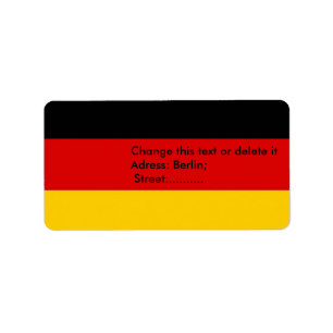 Custom Label with Flag of Germany