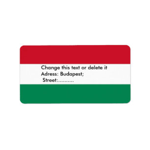 Custom Label with Flag of Hungary