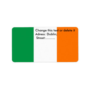Custom Label with Flag of Ireland