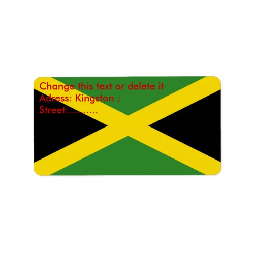 Custom Label with Flag of Jamaica