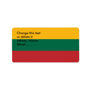 Custom Label with Flag of Lithuania