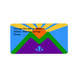 Custom Label with Flag of Manitou Springs