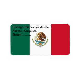 Custom Label with Flag of Mexico