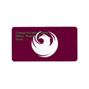 Custom Label with Flag of Phoenix City, Arizona