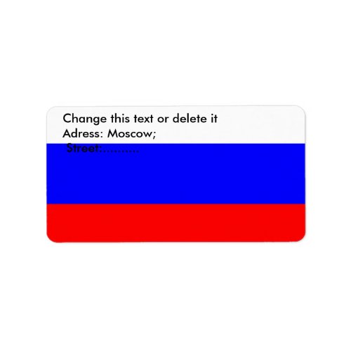 Custom Label with Flag of Russia