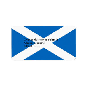 Custom Label with Flag of Scotland