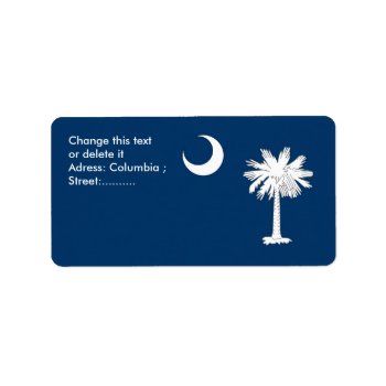 Custom Label With Flag Of South Carolina  U.s.a. by AllFlags at Zazzle