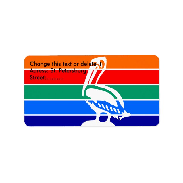 Custom Label with Flag of St. Petersburg (Front)