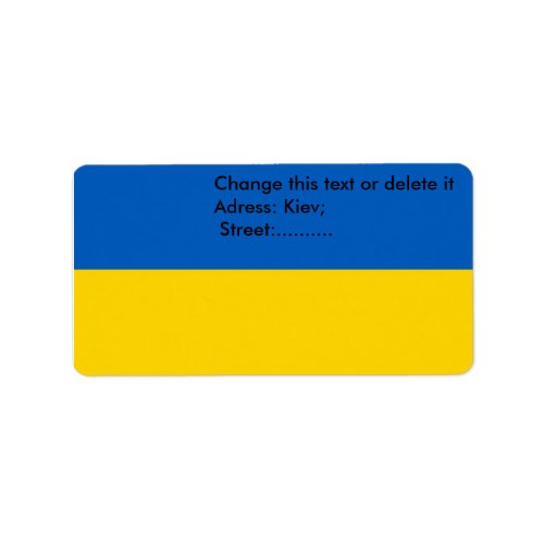 Custom Label with Flag of Ukraine