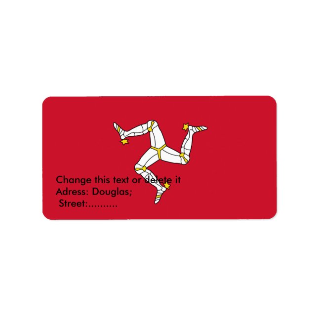 Custom Label with Isle of Man, U.K. (Front)