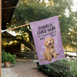 Custom Labradoodle House Flag