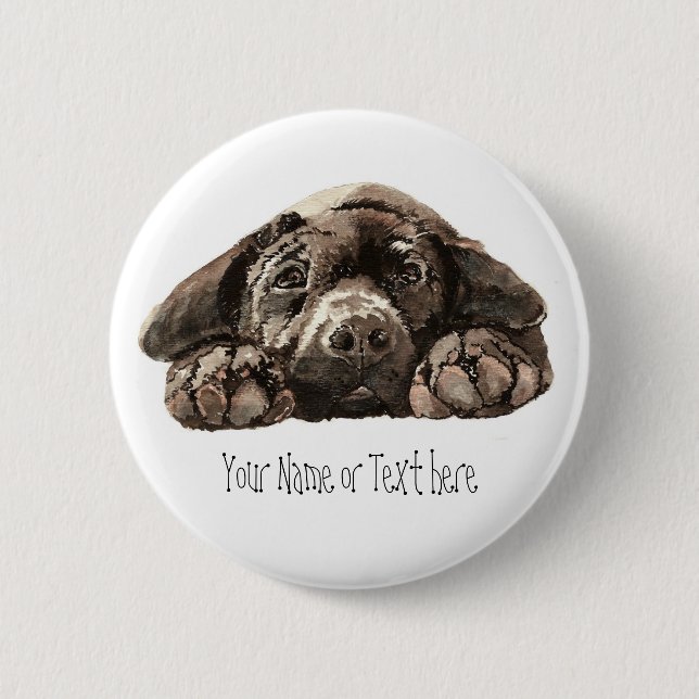 Custom Labrador Retriever - Dog Collection Button (Front)