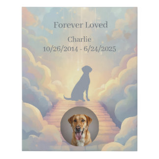 Custom Labrador Retriever Rainbow Bridge Canvas