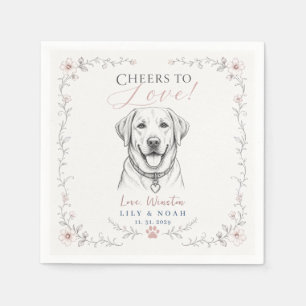 Custom Labrador Wedding Dog Printable animal flora Napkins