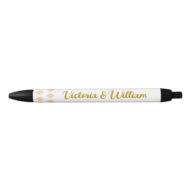 Custom Lace Wedding Favors Writing Pens (Front)