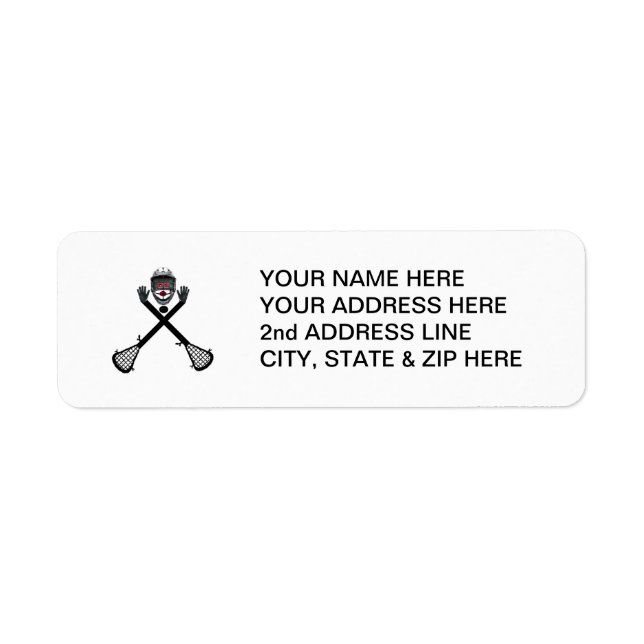 Custom Lacrosse Player Label (Front)