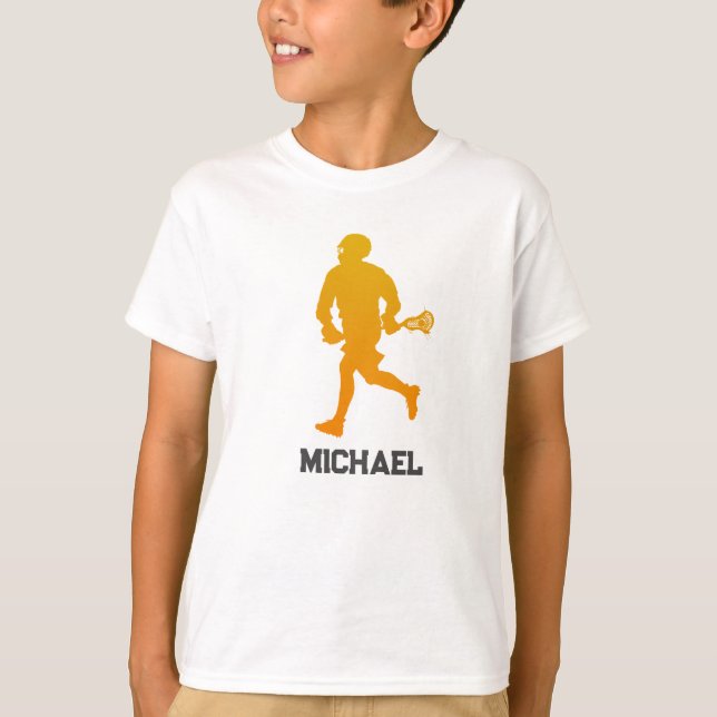 Custom Lacrosse Player Name T-Shirt (Front)