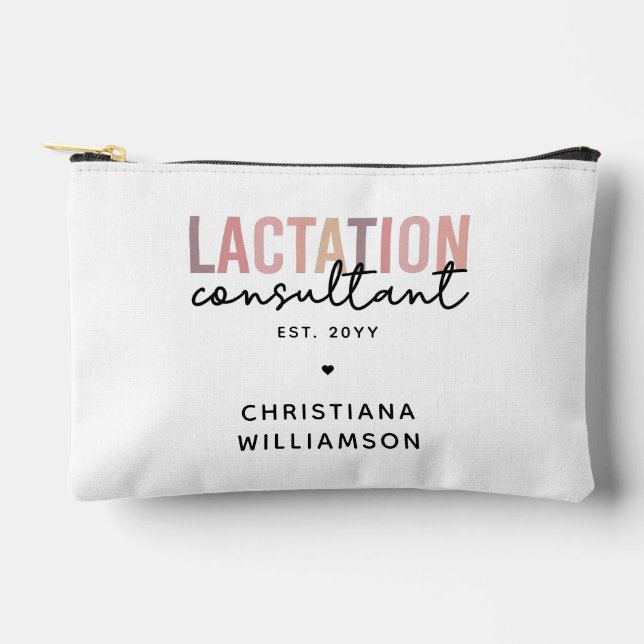 Custom Lactation Consultant Specialist IBCLC Accessory Pouch (Front)