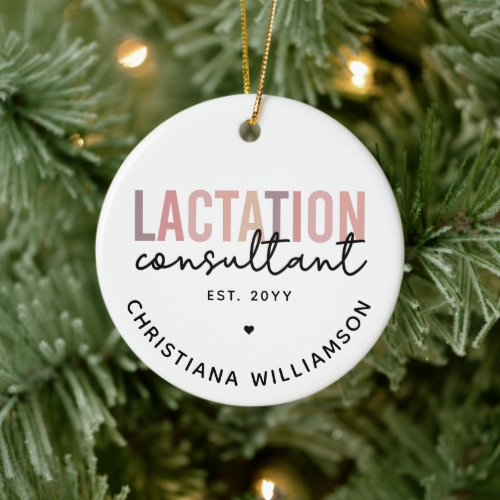 Custom Lactation Consultant Specialist IBCLC Ceramic Ornament
