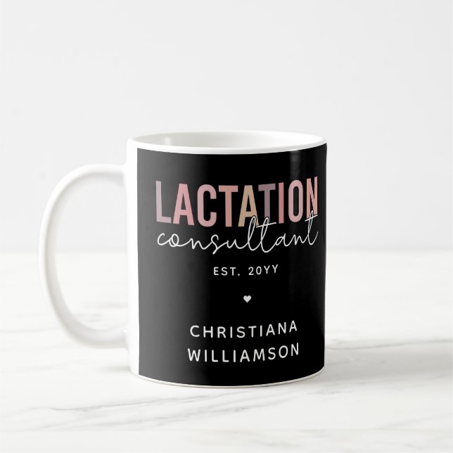 Custom Lactation Consultant Specialist IBCLC Coffee Mug (Left)