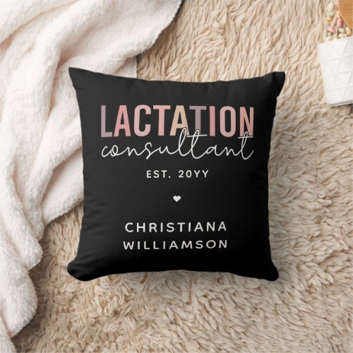 Custom Lactation Consultant Specialist IBCLC Throw Pillow